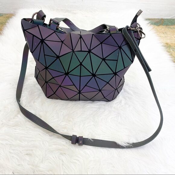Hot One Geometric Luminous Shoulder Bag with Crossbody Strap - Picture 8 of 16